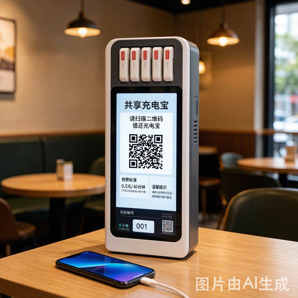 Shared Power Bank User Experience: How to Optimize for Higher Rental Rates & Customer Satisfaction | Baofeng Charge 5 Shared power bank station in cafe with user-friendly interface and clear pricing display
